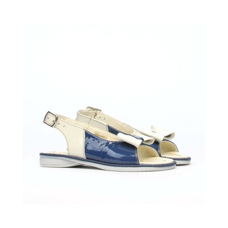 Pienten lasten sandaalit 58c indigo-lakka+beige