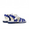 Pienten lasten sandaalit 53c sininen kiiltonahka+valkoinen
