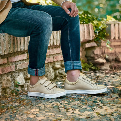 Miesten lenkkitossut 893sc beige tarranauha