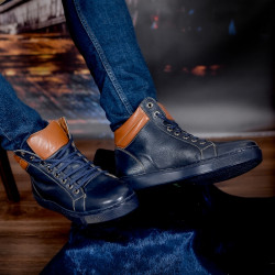 Miesten saappaat 4103 indigo+ruskia