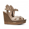 Naisten sandaalit 5078 beige+kulta