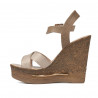 Naisten sandaalit 5078 beige+kulta