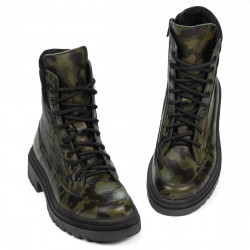 Naisten saappaat 3362 khaki camo