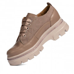 Naisten rento kengät 6043 cappuccino yhdistelmä