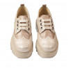 Naisten rento kengät 6047 beige yhdistettynä