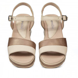 Naisten sandaalit 5087 beige yhdistettynä