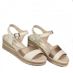 Naisten sandaalit 5087 beige yhdistettynä