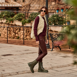 Naisten saappaat 3375 khaki lifestyle