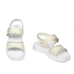 Naisten sandaalit 5094 beige yhdistelmä