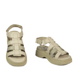 Naisten sandaalit 5099 beige yhdistelmä