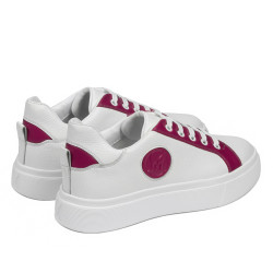 Naisten urheilukengät 6073 valkoinen+fuksia