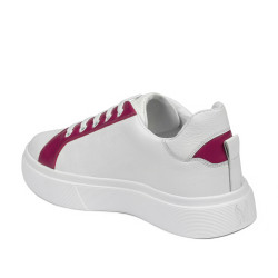 Naisten urheilukengät 6073 valkoinen+fuksia