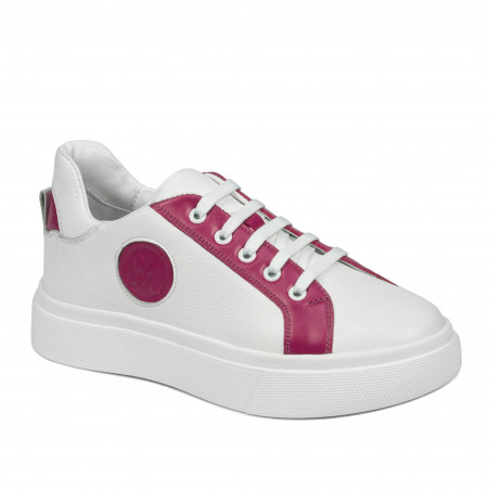 Naisten urheilukengät 6073 valkoinen+fuksia