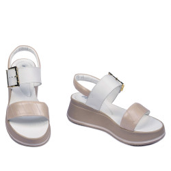 Naisten sandaalit 5107 helmiäinen beige yhdistelmä
