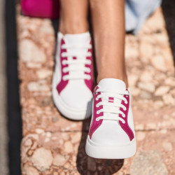 Naisten urheilukengät 6073 valkoinen+fuksia lifestyle