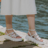 Naisten sandaalit 5110 valkoinen lifestyle
