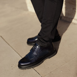 Elegantit miesten kengät 972 lakka indigo yhdistettynä lifestyle
