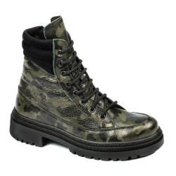 Naisten saappaat 3362 khaki camo