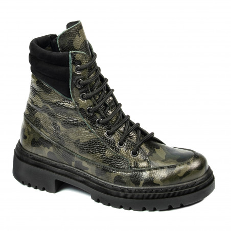 Naisten saappaat 3362 khaki camo