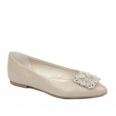 Naisten ballerinat 1301 harmaanruskea
