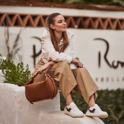 Naisten lenkkitossut 6088 valkoinen+beige lifestyle