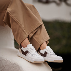 Naisten lenkkitossut 6088 valkoinen+beige lifestyle