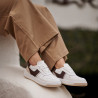 Naisten lenkkitossut 6088 valkoinen+beige lifestyle
