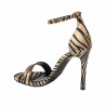 Naisten sandaalit 1349 satiini beige seepra
