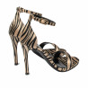 Naisten sandaalit 1349 satiini beige seepra