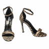 Naisten sandaalit 1349 satiini beige seepra