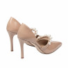 Naisten elegantit kengät 1350 beige lakka