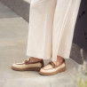Naisten casual-kengät 6092 beigeä raffia-yhdistelmää lifestyle