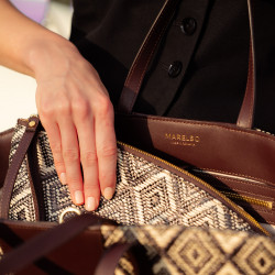 Naisten rantalaukku 044g kaakao raffia lifestyle