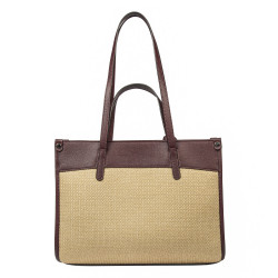 Naisten rantakassi 045g 01 viininpunainen+raffia