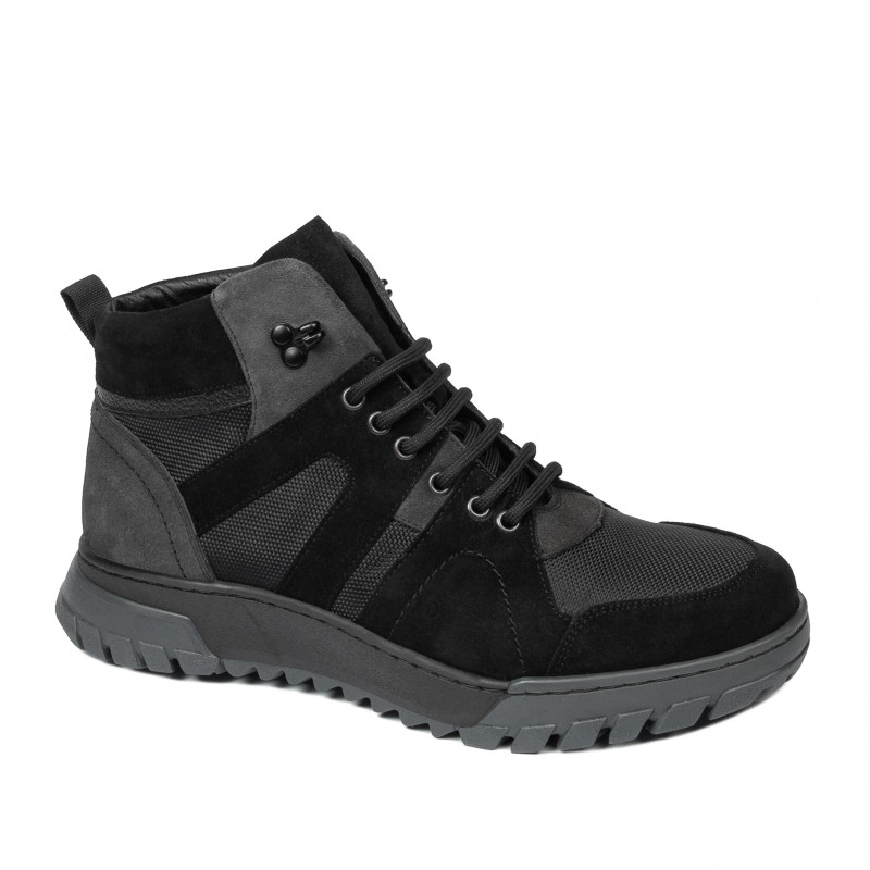 Miesten saappaat 4153 musta+harmaa bufo