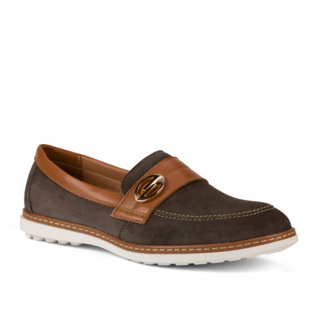 Naisten mokkasiinit 6100 buffalokahvi yhdistelmä
