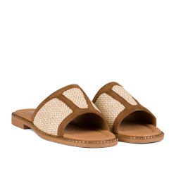 Naisten sandaalit 5128 beige yhdistelmä