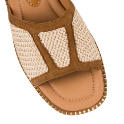 Naisten sandaalit 5128 beige yhdistelmä