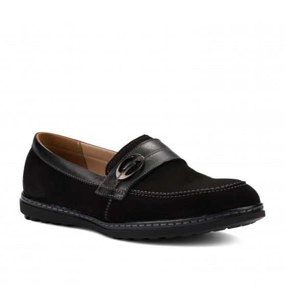 Naisten loaferit 6100 musta bufo yhdistelmä