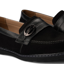 Naisten loaferit 6100 musta bufo yhdistelmä