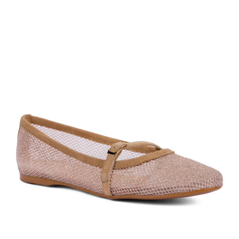 Naisten ballerinat 1369 beige yhdistettynä
