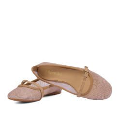 Naisten ballerinat 1369 beige yhdistettynä