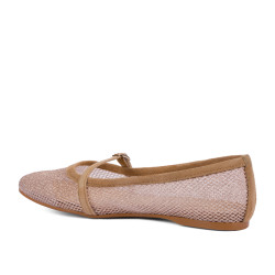 Naisten ballerinat 1369 beige yhdistettynä
