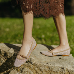 Naisten ballerinat 1369 beige yhdistettynä lifestyle